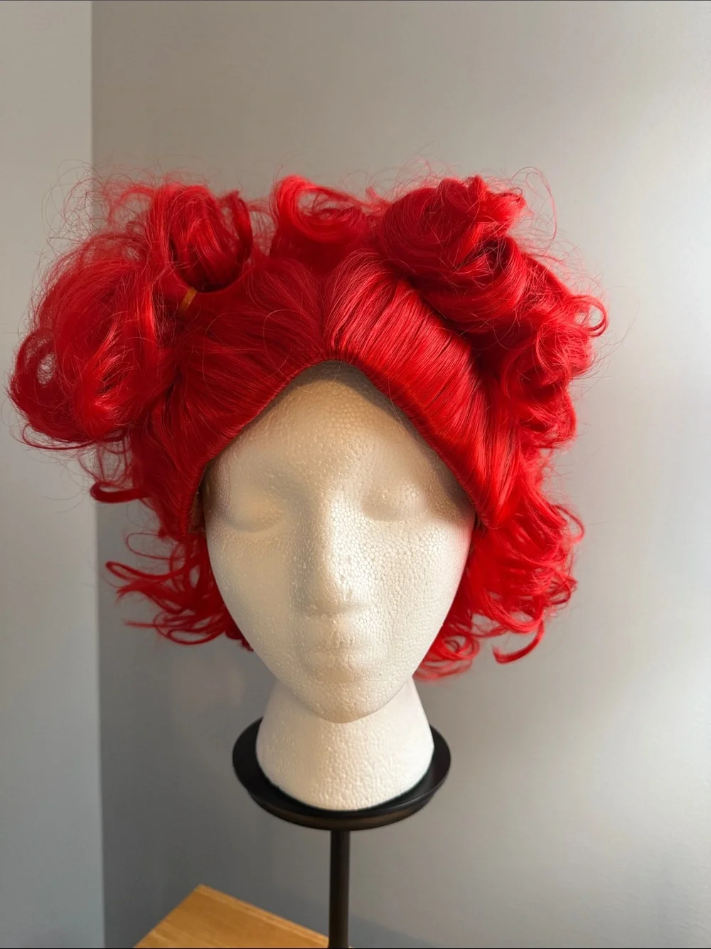 Red Curly Wig for Women - Vibrant Red Fashion Wig